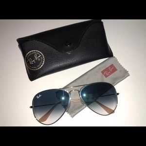 Ray-Ban Aviator RB3025 Light Blue Gradient/Gold